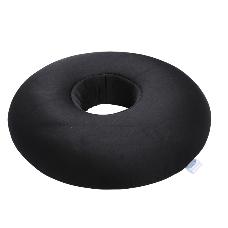 RENEWA Donut Pillow Orthopaedic Coccyx Seat Cushion for Lower Back Pain  Lumbar Sciatica Tailbone Pain Relief (Black/Grey) 