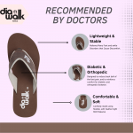 Diawalk Diabetic & Orthopedic Slippers, Orthopedic MCP Chappal for Daily Use, Light weight, Comfortable House Flip-Flops | Diabetic Stylish Footwear for Women DPL-001BR (Ladies)