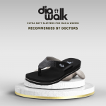 Diawalk Diabetic & Orthopedic Flip-Flops, Cushioned & Comfortable Slippers | Orthopedic MCP Chappal for Daily Use, Stylish Footwear for Men & Women, Relieves Knee & Foot Pain Slipper DPM-001BL (GENTS)