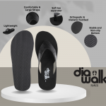Diawalk Diabetic & Orthopedic Flip-Flops, Cushioned & Comfortable Slippers | Orthopedic MCP Chappal for Daily Use, Stylish Footwear for Men & Women, Relieves Knee & Foot Pain Slipper DPM-001BL (GENTS)