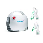 Renewa by Dr. Sayanis Compressor Nebulizer Machine For Child & Adult (White & Grey) Eco , for Home use with accessories included Adult and Child Mask in Box and Extra filters