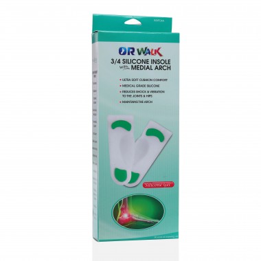 Orwalk 3/4 Silicone Insole With Medial Arch, SSIFC4A